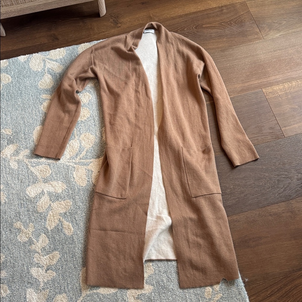 Aritzia Babaton Lance Cardigan Wool-Blend Constant Camel/Birch Size Small